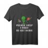 Alien T-Shirt Herren Damen Kinder Außerirdisch Ufo Weltall - Klassisch geschnittenes Space-Shirt mit Fliegender Untertasse