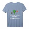 Alien T-Shirt Herren Damen Kinder Außerirdisch Ufo Weltall - Klassisch geschnittenes Space-Shirt mit Fliegender Untertasse