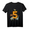 Kinder Geburtstagsshirt 5 Jahre Junge Dinosaurier Dino T-Shirt - Lustiges Dino T-Shirt für den besonderen Geburtstag