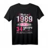 Made in 1989 34. Geburtstag Geschenk für Frau und Mann - Vintage T-Shirt als limitierte Edition zum Geburtstag