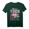 Made in 1989 34. Geburtstag Geschenk für Frau und Mann - Vintage T-Shirt als limitierte Edition zum Geburtstag