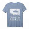 I want to believe - UFO Alien Vintage Foto Poster T-Shirt – Geschenk für UFO- und Sci-Fi-Fans zu Karneval, Weihnachten, Geburtstag oder Uni Abschluss