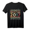 Kinder 7. Geburtstag T-Shirt - Legendär seit 2017, Perfektes Geschenk für Jungen und Mädchen zum 7. Geburtstag