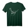 Strichzeichnung Dinosaurier Langhals T-Shirt – Camarasaurus & Sauropoden Design, perfekt für Dinosaurier-Fans und Prähistorie-Enthusiasten