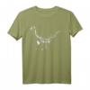 Strichzeichnung Dinosaurier Langhals T-Shirt – Camarasaurus & Sauropoden Design, perfekt für Dinosaurier-Fans und Prähistorie-Enthusiasten