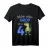 Kinder Dinosaurier T-Shirt zum 4. Geburtstag - Perfektes Geschenk für Jungen und Mädchen