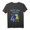 Kinder Dinosaurier T-Shirt zum 4. Geburtstag - Perfektes Geschenk für Jungen und Mädchen