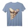 Humorvolles Muskel- & Sixpack T-Shirt für Männer - Lustiges Oberkörper-Design, Ironie & Spaß für Fitness-Fans