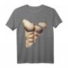 Humorvolles Muskel- & Sixpack T-Shirt für Männer - Lustiges Oberkörper-Design, Ironie & Spaß für Fitness-Fans