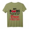 Lustiges HapOwl T-Shirt für Frauen - Meine Brüste sind groß, weil ich meine ganze Wut dort aufbewahrt habe
