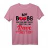 Lustiges HapOwl T-Shirt für Frauen - Meine Brüste sind groß, weil ich meine ganze Wut dort aufbewahrt habe