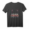 Damen T-Shirt mit Spruch 'Glotz Meine Flamingos Nicht So An' – Lustiges Flamingo Geschenk für Ehefrau, Freundin & Partyoutfit für große Oberweite