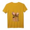 Damen Fake Bauchmuskelshirt mit Bikini-Design & Big Brüste - Lustiges Halloween und Strand T-Shirt mit V-Ausschnitt