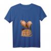 Damen Fake Bauchmuskelshirt mit Bikini-Design & Big Brüste - Lustiges Halloween und Strand T-Shirt mit V-Ausschnitt