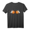 Damen Halloween T-Shirt mit Kürbis und Skelett-Händen auf Brust – Lustiges Kostüm für Partys, Festivals & Events