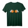 Damen Halloween T-Shirt mit Kürbis und Skelett-Händen auf Brust – Lustiges Kostüm für Partys, Festivals & Events