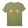 Damen Halloween T-Shirt mit Kürbis und Skelett-Händen auf Brust – Lustiges Kostüm für Partys, Festivals & Events