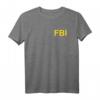 FBI Shirt - Beidseitig bedrucktes Seal Logo T-Shirt für Fans der US-Bundespolizei, Ermittler, Geheimagenten & als Kostüm