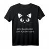 Baumwolle Katzenhaare - Spuren Von Katze - Lustiges Katzen Sprüche T-Shirt für Katzenliebhaber mit Humor