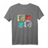 HapOwl Logo T-Shirt mit Vier-Block-Glitch-Design – Nostalgischer TV-Sender Fanartikel zum Jubiläum