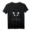 Damen Katzenhaare T-Shirt mit Spruch – Lustiges Katzen T-Shirt mit V-Ausschnitt für Katzenliebhaber, Geburtstags- & Weihnachtsgeschenk