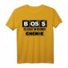 Boss es liegt in meiner Chemie - Lustiges Chemie T-Shirt als Geschenkidee für Chemiker, Laboranten, Wissenschaftler und Nerds