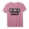 Boss es liegt in meiner Chemie - Lustiges Chemie T-Shirt als Geschenkidee für Chemiker, Laboranten, Wissenschaftler und Nerds