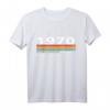 Vintage Retro Stripes 1970 Geburtstagsjahr T-Shirt – Klassisches Design mit Hund und chinesischem Tierzeichen für Herren und Damen