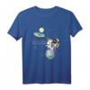 Lustiges Flache Erde T-Shirt mit Astronaut auf Einhorn - Verschwörungstheorie Humor Shirt für Skeptiker und Witzbold