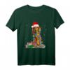 Langhaar Dachshund Weihnachten Xmas Santa Dackel T-Shirt - Lustiges Geschenk für Hundeliebhaber und Haustierfreunde zu Weihnachten und Geburtstagen