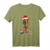 Langhaar Dachshund Weihnachten Xmas Santa Dackel T-Shirt - Lustiges Geschenk für Hundeliebhaber und Haustierfreunde zu Weihnachten und Geburtstagen