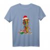 Langhaar Dachshund Weihnachten Xmas Santa Dackel T-Shirt - Lustiges Geschenk für Hundeliebhaber und Haustierfreunde zu Weihnachten und Geburtstagen