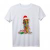 Langhaar Dachshund Weihnachten Xmas Santa Dackel T-Shirt - Lustiges Geschenk für Hundeliebhaber und Haustierfreunde zu Weihnachten und Geburtstagen