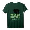 Deutsche Dogge - Doggenglitzer mit Zauberkraft - Grünes T-Shirt für Hundeliebhaber mit Glitzereffekt