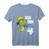 Kinder 4. Geburtstag Feuerwehr Junge Dino Dinosaurier T-Shirt - Lustiges Geburtstagsoutfit für kleine Feuerwehrleute und Dino-Fans
