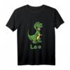 Kinder Dino Dinosaurier Name Leo T-Shirt – Personalisierte Dino Geschenkidee für Jungen zum Geburtstag oder als Geschenk für Neffen & Enkel