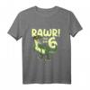 Kinder Dino T-Shirt zum 6. Geburtstag - Lustiges T-Rex Dinosaurier Shirt für Jungen mit 'Rawr! Ich bin 6' Motiv