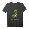 Kinder Dino Dinosaurier Name Fabian T-Shirt – Personalisiertes Dino Geschenk für Jungen, perfekt zum Geburtstag für Neffen & Enkel