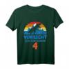 Kinder Geburtstagsshirt 4 Jahre Junge Dinosaurier - Lustiges Dino T-Shirt mit 'Vorsicht, ich bin schon 4' Motiv für den besonderen Geburtstag