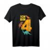 Kinder Dino Geschenk zum 4. Geburtstag - Lustiges Dinosaurier T-Shirt für Jungen, perfekte Geschenkidee für Dino-Fans und Geburtstagsfeier-Deko