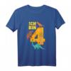 Kinder Dino Geschenk zum 4. Geburtstag - Lustiges Dinosaurier T-Shirt für Jungen, perfekte Geschenkidee für Dino-Fans und Geburtstagsfeier-Deko