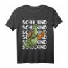 Kinder Schule 2023 Dino Schulkind Dinosaurier mit Schultüte T-Shirt – Lustiges Einschulungsgeschenk für Jungen und Mädchen zum Schulstart in der 1. Klasse