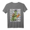 Kinder Schule 2023 Dino Schulkind Dinosaurier mit Schultüte T-Shirt – Lustiges Einschulungsgeschenk für Jungen und Mädchen zum Schulstart in der 1. Klasse
