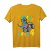 Ich Bin 4 Jahre T-Rex Monster Truck Dinosaurier T-Shirt – Perfektes Dino-Geschenk zum vierten Geburtstag für Jungen und Mädchen