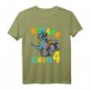 Ich Bin 4 Jahre T-Rex Monster Truck Dinosaurier T-Shirt – Perfektes Dino-Geschenk zum vierten Geburtstag für Jungen und Mädchen