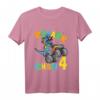 Ich Bin 4 Jahre T-Rex Monster Truck Dinosaurier T-Shirt – Perfektes Dino-Geschenk zum vierten Geburtstag für Jungen und Mädchen