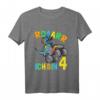 Ich Bin 4 Jahre T-Rex Monster Truck Dinosaurier T-Shirt – Perfektes Dino-Geschenk zum vierten Geburtstag für Jungen und Mädchen