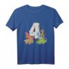 Kinder Dinosaurier T-Shirt zum 4. Geburtstag - Bunte Dino-Designs für Jungen & Mädchen, Dino-Liebhaber Geschenkidee