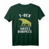 T-Rex Hates Burpees Funny Gym Dinosaurier T-Shirt – Lustiges Workout Shirt für Fitnessfans & Dinosaurier-Liebhaber als Geschenk