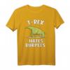 T-Rex Hates Burpees Funny Gym Dinosaurier T-Shirt – Lustiges Workout Shirt für Fitnessfans & Dinosaurier-Liebhaber als Geschenk
